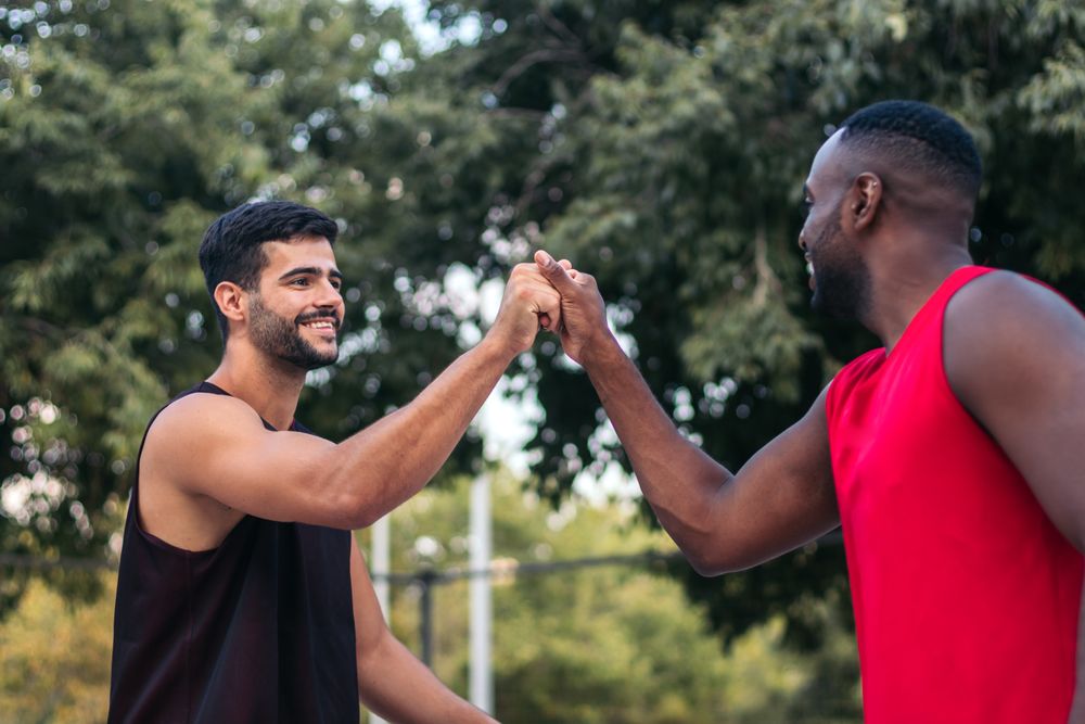 United on the Court: Friends Enjoying Basketball Together