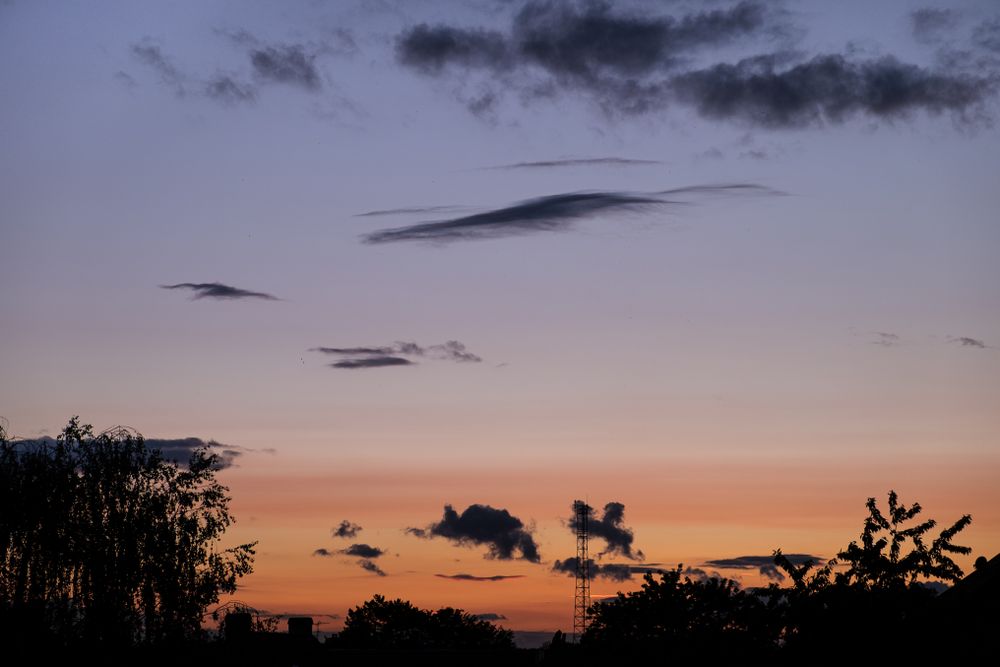 Pink orange gradient sunset