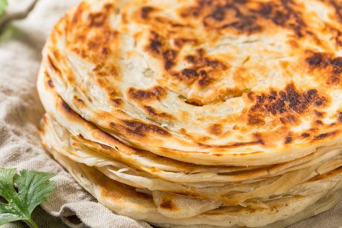 Homemade Indian Parotta Paratha Bread