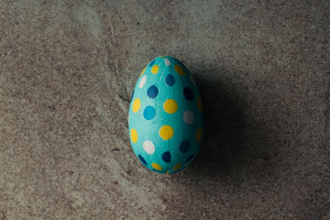 Easter egg on stone background