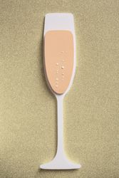Silhouette of a champagne glass made with cardboard