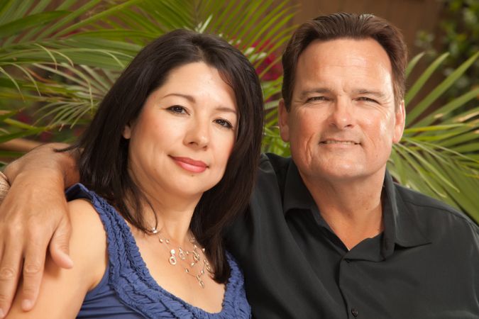 Portrait of Interracial Couple