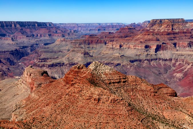 Scenic view of the Grand Canyon during late summer