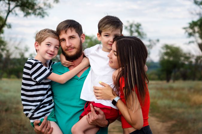 Family everyday life outdoor