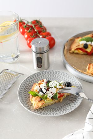 Concept of tasty food, tasty Vegetable galette