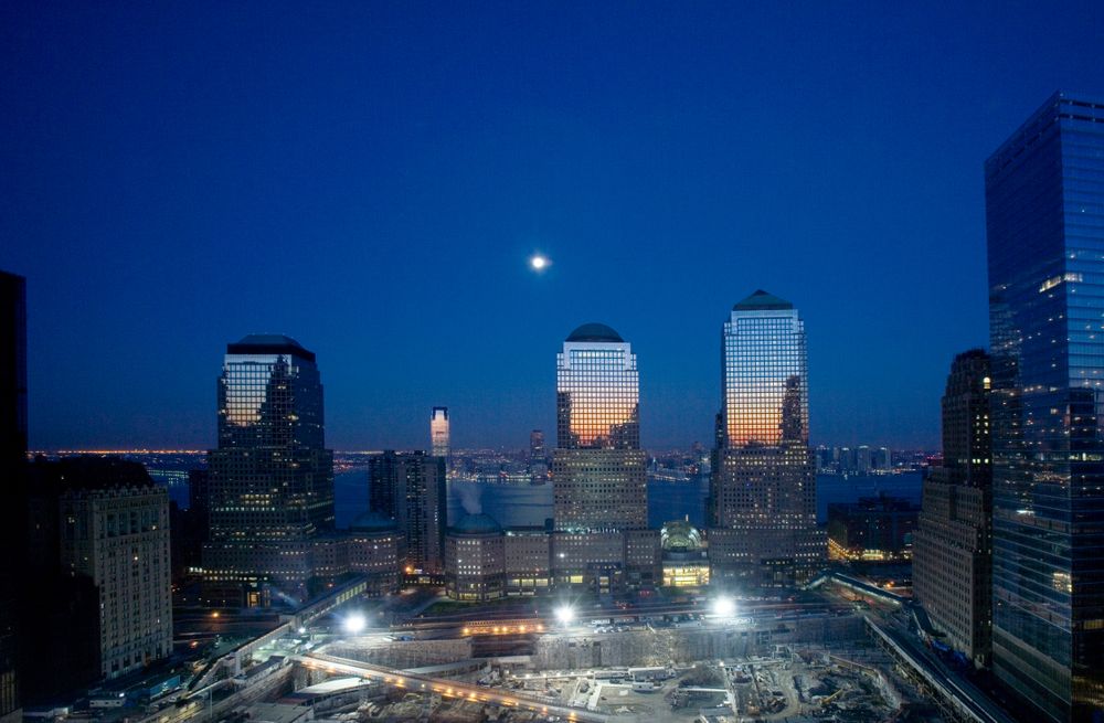 The destroyed "Ground Zero" of the fallen Twin Towers, New York City, New York