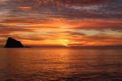 Colorful sunset over the ocean
