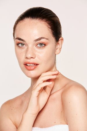 female demonstrating natural beauty