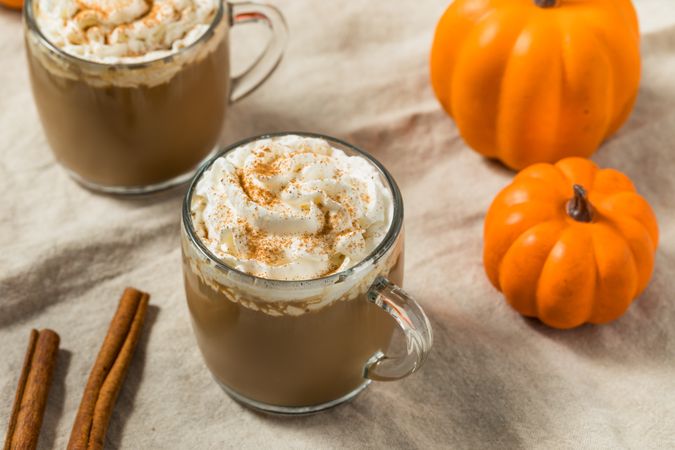 Sweet Refreshing Warm Pumpkin Spice Latte