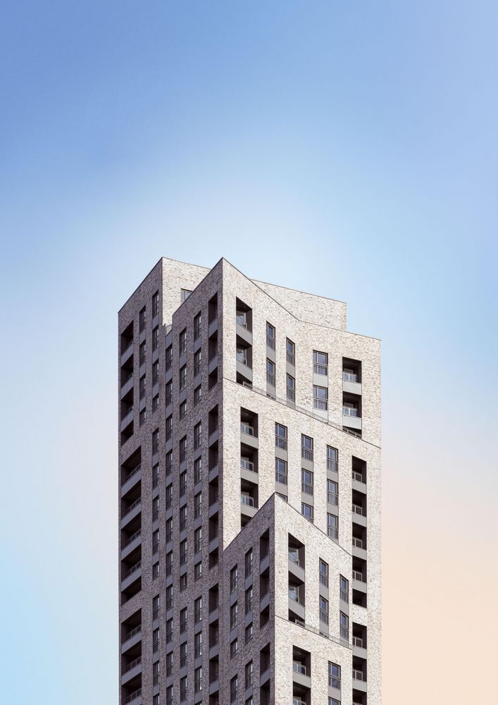 Corner of a layered building