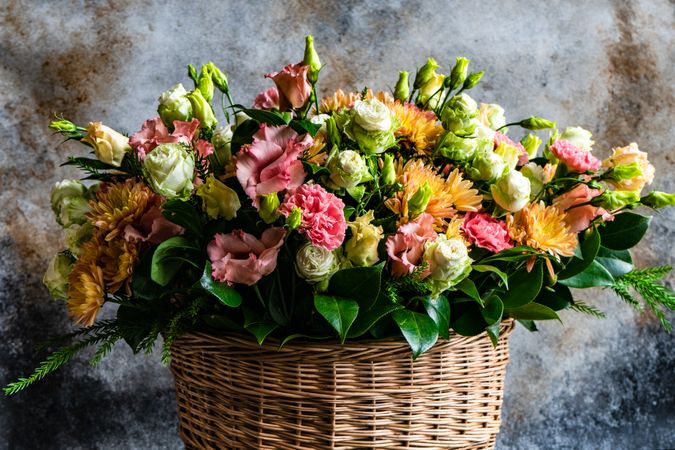 Floral composition with seasonal flowers