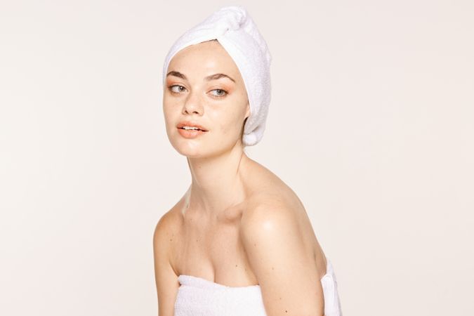 female with radiant body after cosmetic procedure