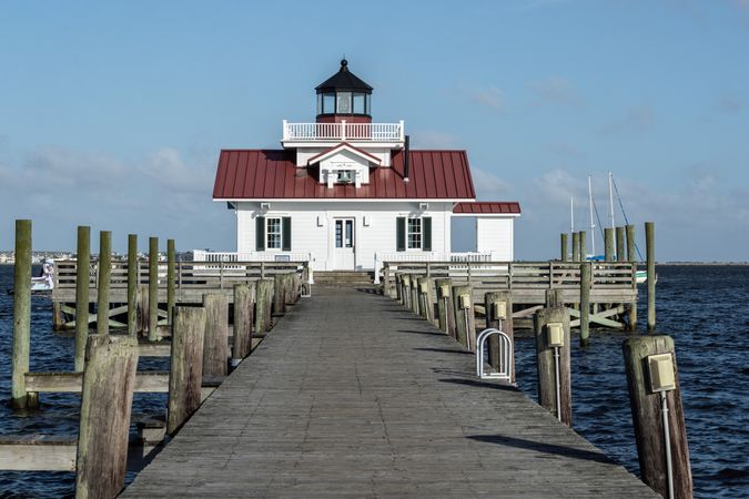 The Roanoke Marshes Lighthouse in Manteo, North Carolina
