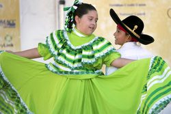 Des Moines, Iowa, USA - September 26, 2015: Children perform a courting dance