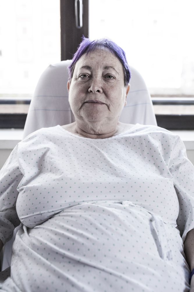 Mature woman hospitalized