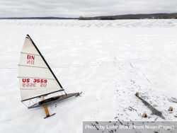 An ice boat on Pokegama Lake in Grand Rapids, Minnesota 4AzgWE