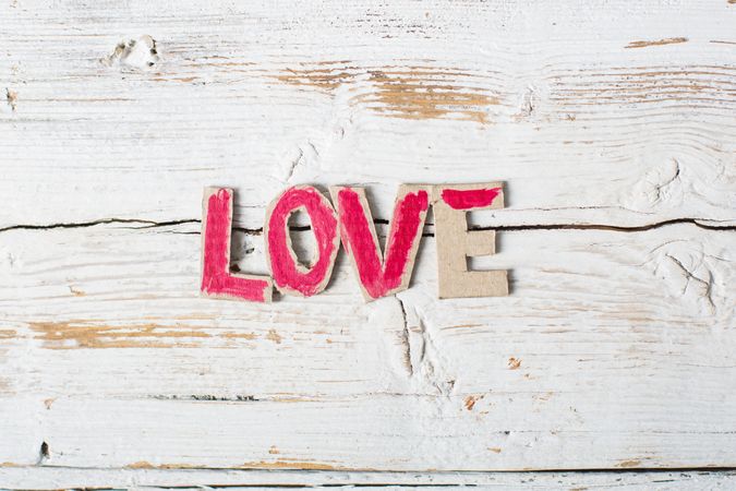 Love symbols hand painted in watercolor