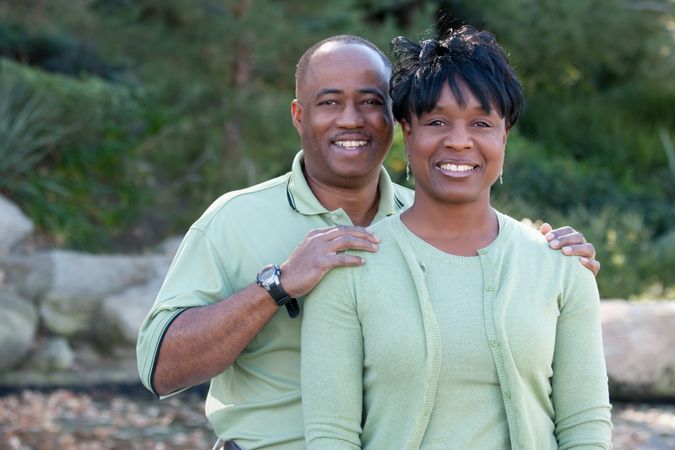 Black Couple Portrait Outside