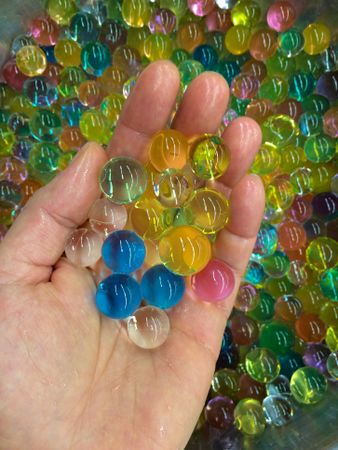 Handfull of translucent balls