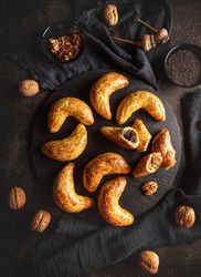 Top view of Bratislava crescent rolls
