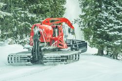 Modern tracked snow groomer