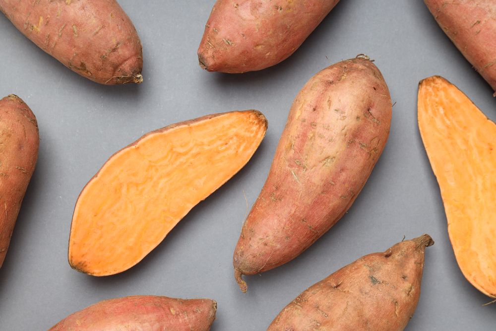 Sweet potato, concept of healthy food, vegetables