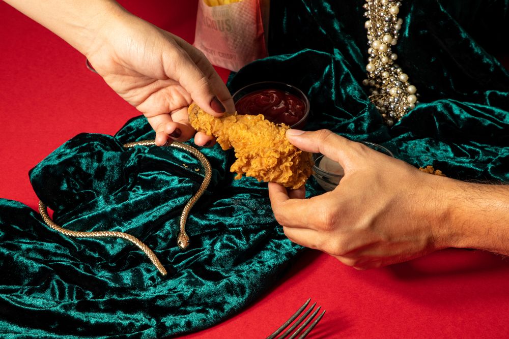 Chicken drumstick like part of luxury collection
