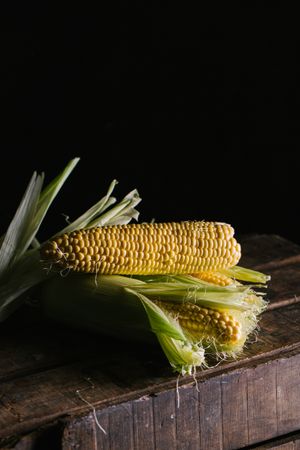 Phases of fresh corn peeling