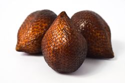 Three salaks, snake skin fruit