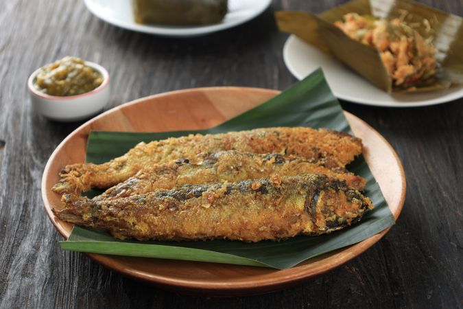 Fried of Bandeng Presto or Milkfish Cooked in High Pressure Pan