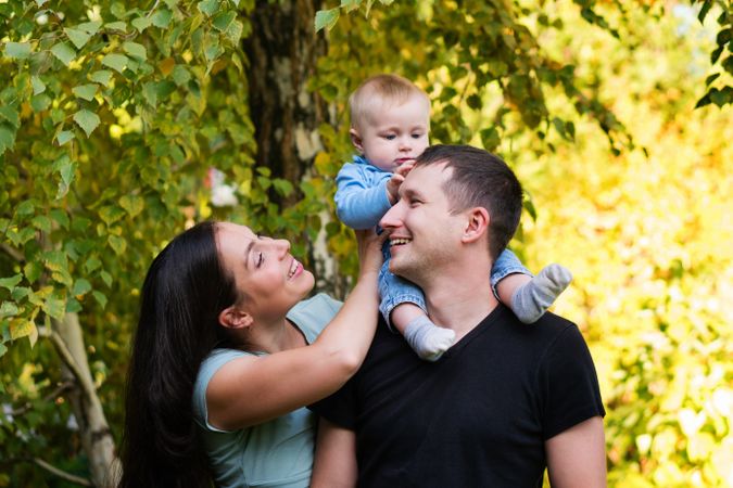 Family summer day outdoors