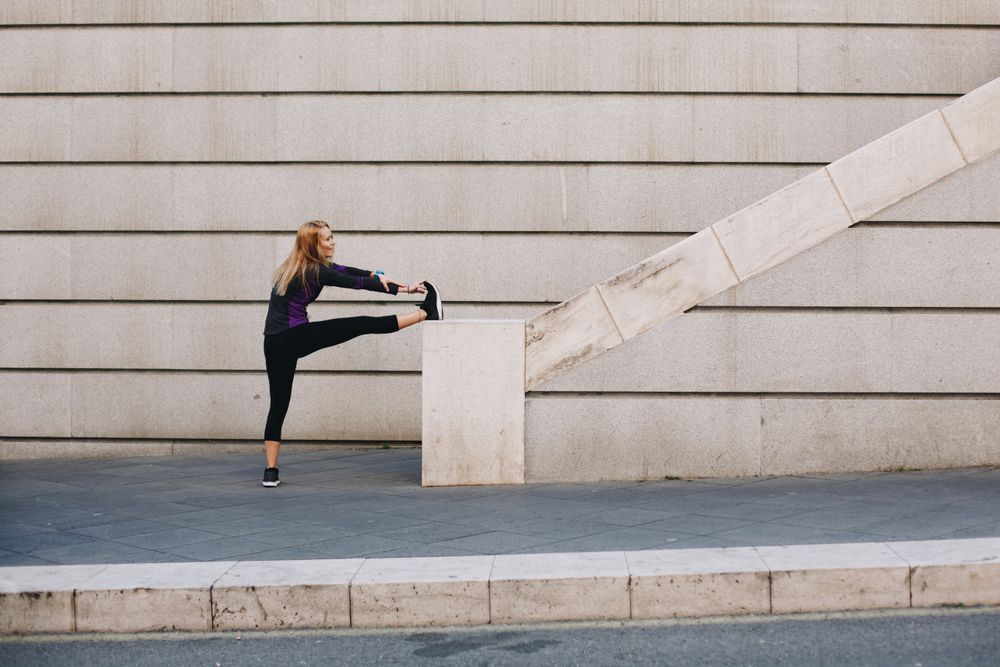 Woman doing some elongation exercises