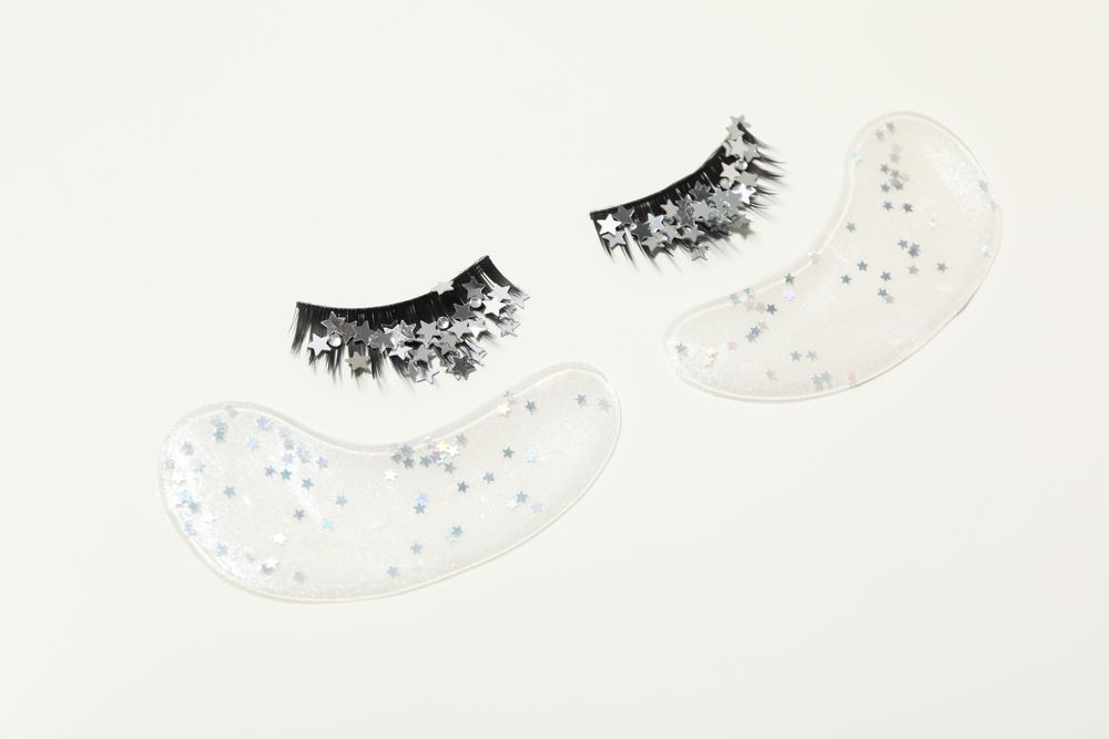 concept of cosmetology tools and beauty treatment, false eyelashes