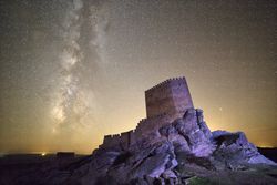 Castle of Zafra. Game of Thrones, Tower of Joy. Hombrados, Campillo de Dueñas, Guadalajara, Castilla La Mancha, Spain, Europe