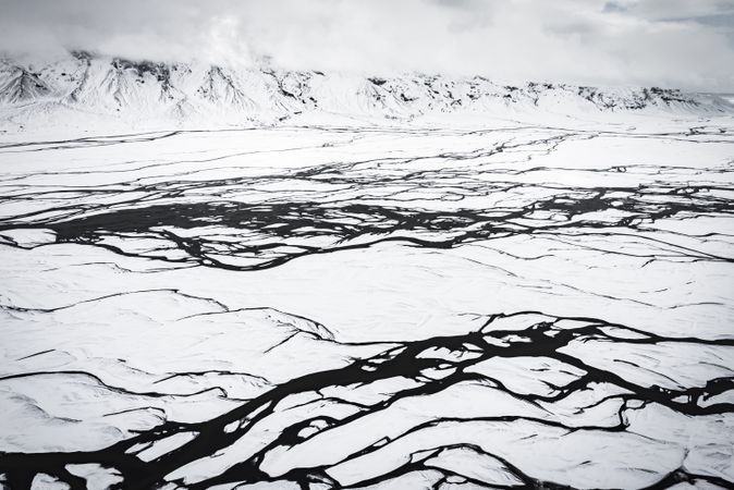 The tundra of Iceland on a cloudy day