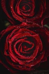 Red roses with dark background