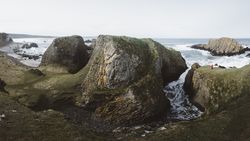 Stones in the ocean seaside