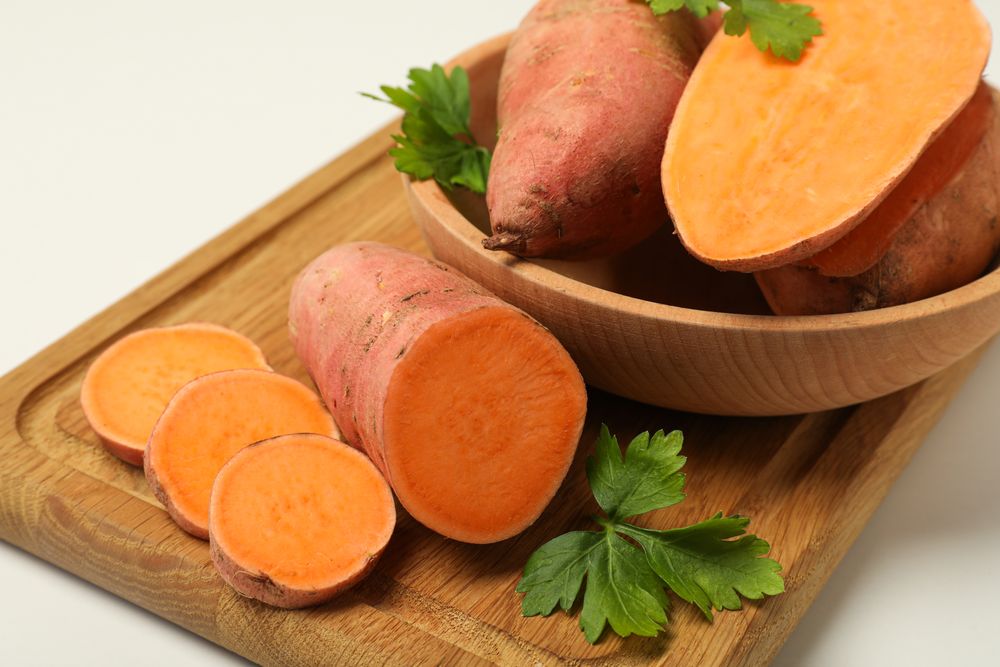 Sweet potato, concept of healthy food, vegetables