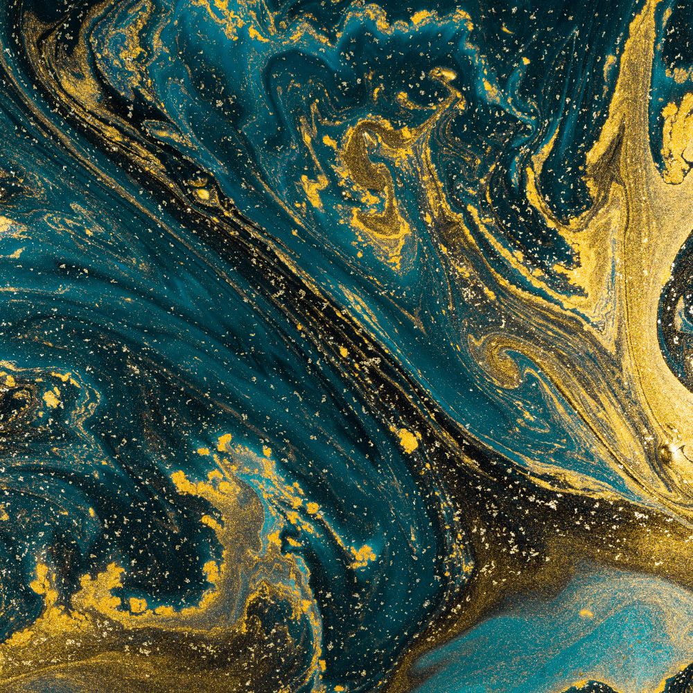 Blue and gold marble texture