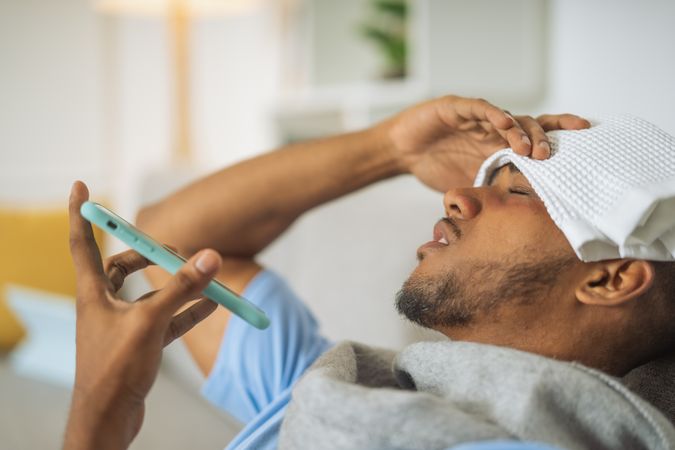 Man with high fever