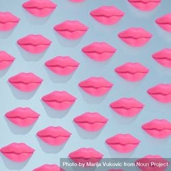 Pattern of artificial pink lips 5knmW0