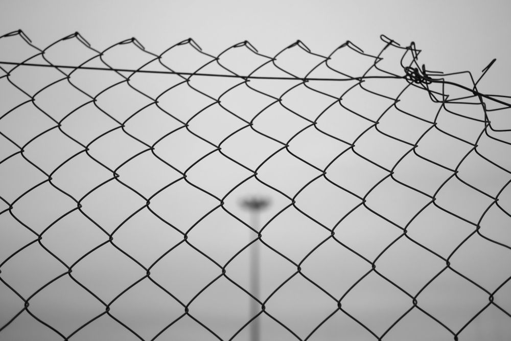 Fence on overcast day