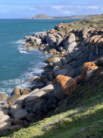 Boulder on shore