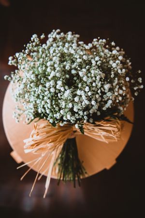 Bouquet of flowers on stand