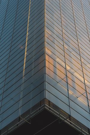 Part of building with light on floors