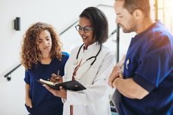 Medical staff working together