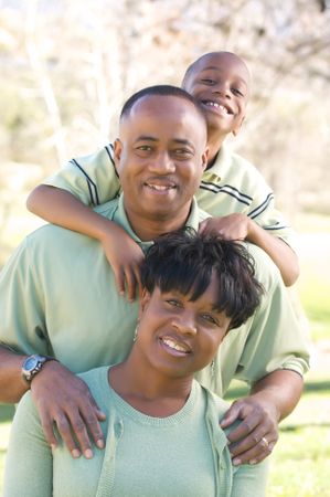Beautiful Smiling Black Family Portrait