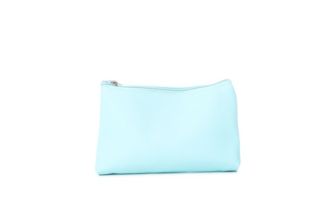 Bath accessories, toilet bag, isolated on plain background