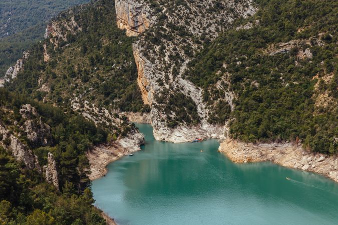 Lake in the middle of high mountains