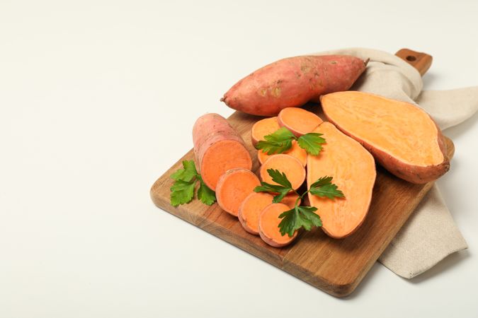 Sweet potato, concept of healthy food, vegetables